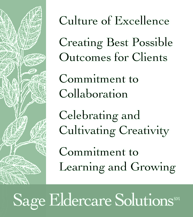 Sage Eldercare - Core Values